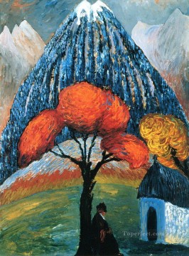 Expresionismo Painting - árbol Marianne von Werefkin Expresionismo